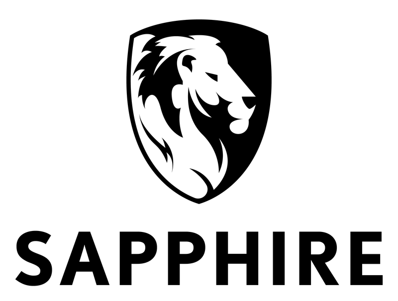 Sapphire vertical — black on light